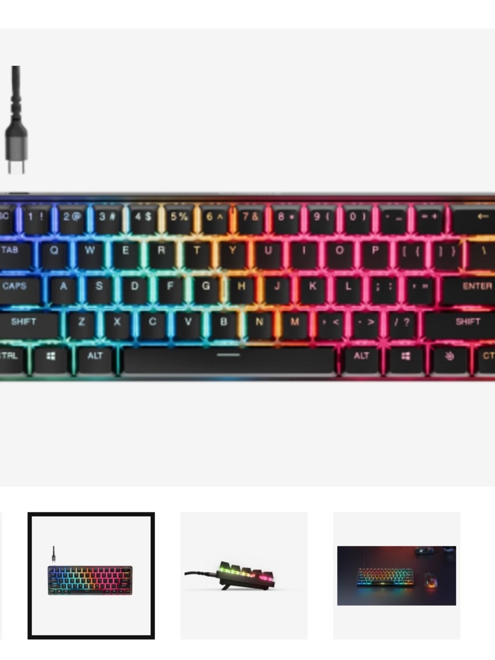 Steel series RGB Mechanical Gaming Keyboard - Compact Tenkeyless